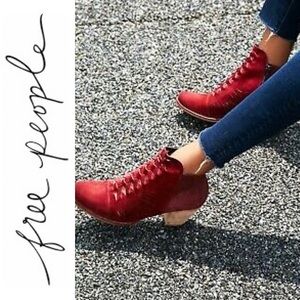 FREE PEOPLE Loveland suede boho perforated summer boots booties